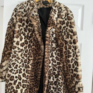 Leopard Faux fur coat
